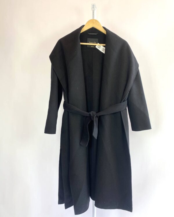 Trench coat preto lã MASSIMO DUTTI - P - VENDIDO SIST OTO