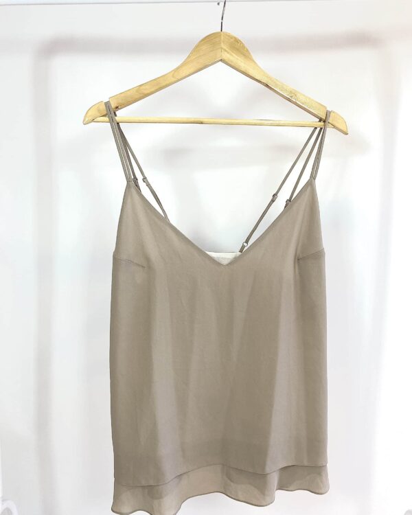 Blusa alcinha dupla cinza ANIMALE - M - VENDIDO SIST OTO