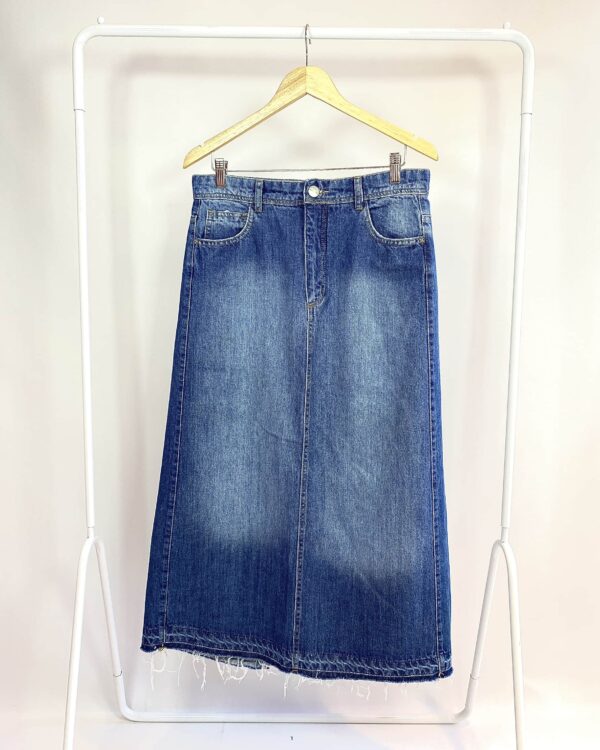 Saia jeans longa medium wash BE DENIM - 38 -VENDIDO SISTEMA OTO