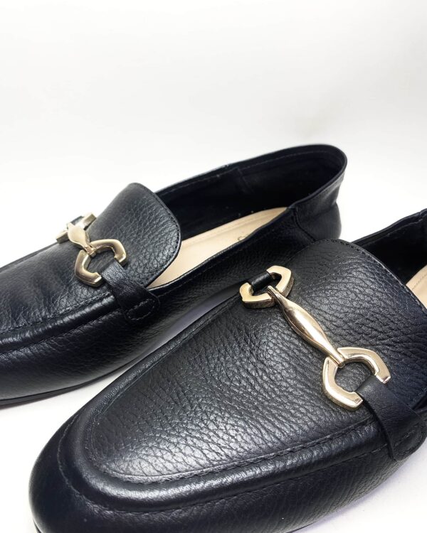 Mocassim preto detalhe fivela dourada AREZZO - 38 *nunca usado*