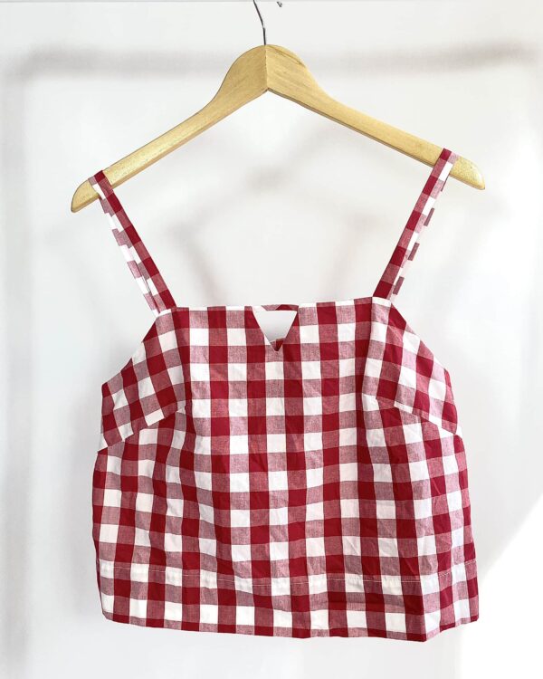 Blusa quadriculada vermelha *nunca usada* ABRAND - 38 - VENDIDO SIST OTO