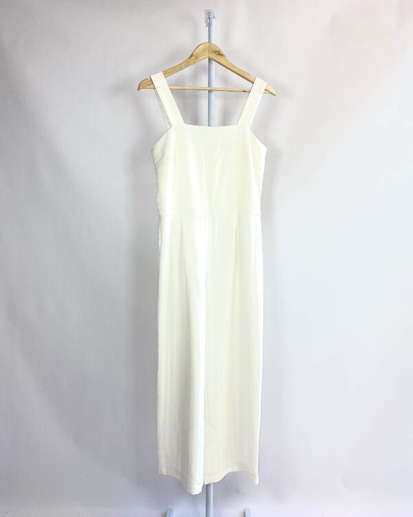 Macacão off-white textura listras MARY ZAIDE  - 40