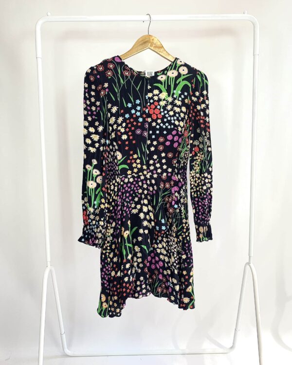 Vestido preto estampa floral EVA - 36