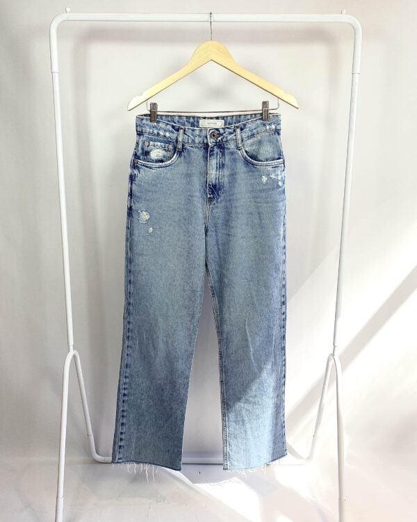 Calça jeans reta light wash barra desfiada L'ACCORD - 38 - VENDIDO SISTEMA OTO