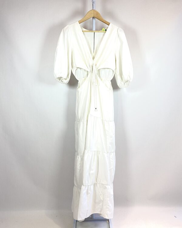 Vestido branco com abertura na lateral FARM - G