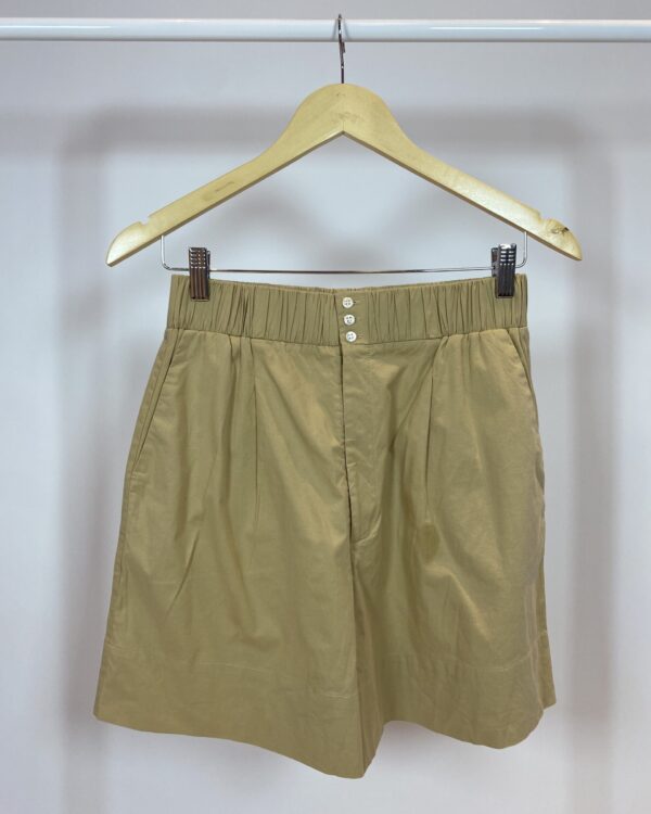 Bermuda algodão khaki elástico na cintura NV - 36