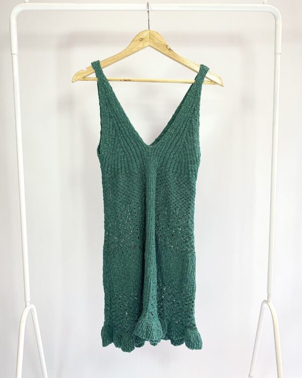 Vestido tricot verde NV -