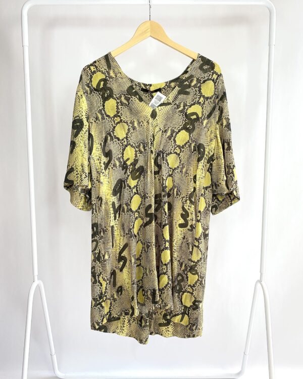 Vestido curto verde com estamp cobra *nunsa usado* ANIMALE - 38