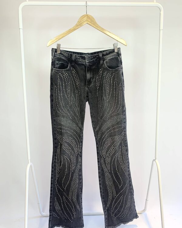 Calça jeans escuro com strass FORUM - 38 - VENDIDO SISTEMA OTTO