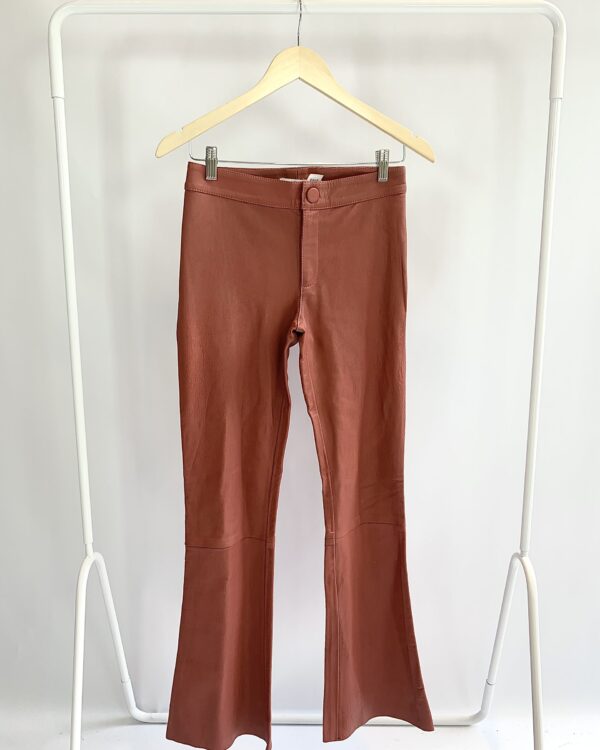 Calça couro terracota ATEEN - 40