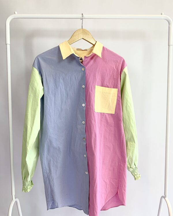 Camisa oversized multi color HUSH BY ROSANA - P - VENDIDO SIST OTO