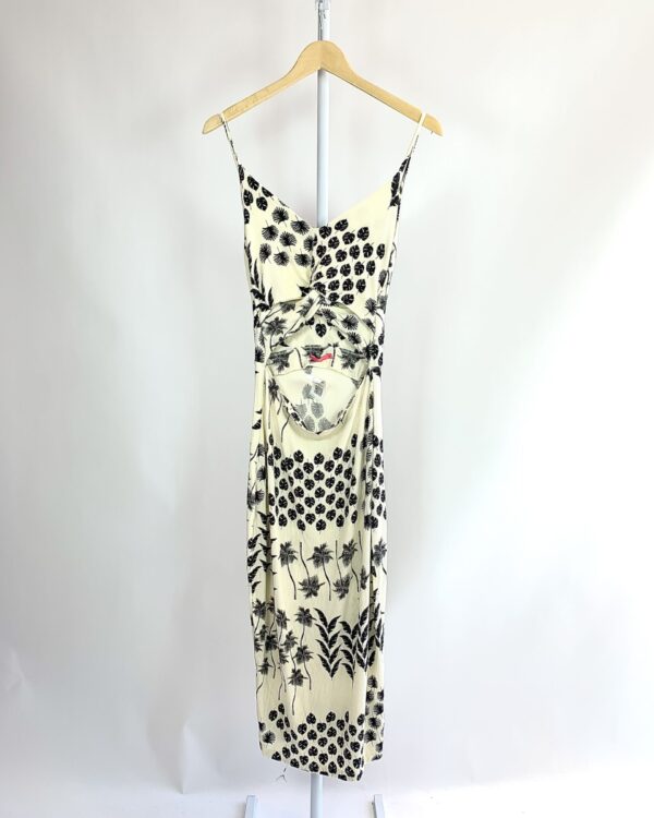 Vestido midi off malha canelada estampa coqueiros DRESS TO - G - VENDIDO SISTEMA OTO