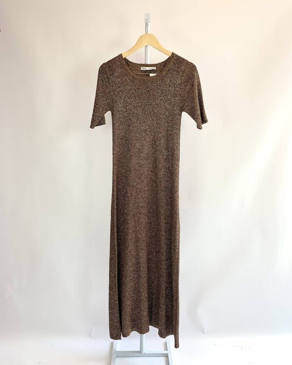 Vestido longo dourado ZARA - G