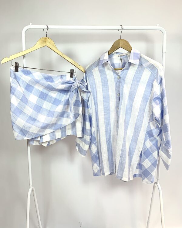 Conjunto short e camisa quadriculado LUCIDEZ - P