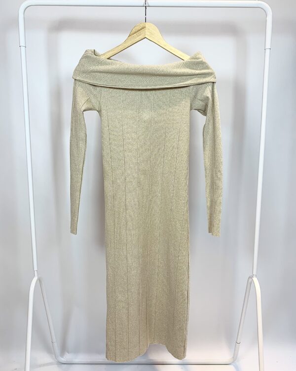 Vestido midi manga longa lurex ANIMALE - P (nunca usada) - VENDIDO SISTEMA OTO