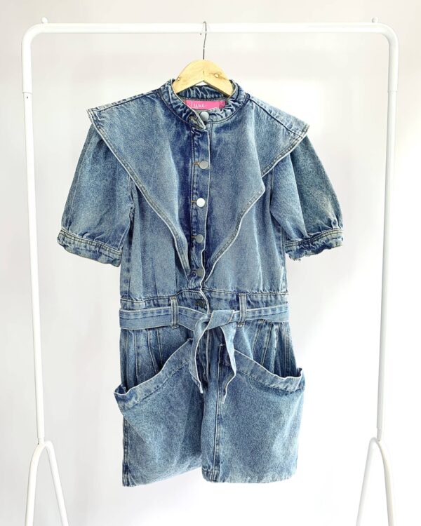 Vestido jeans médio botões frente LUXE - 40 - VENDIDO SISTEMA OTO