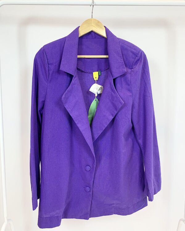 Blazer linho roxo manga longa FARM - PP *nunca usado* - VENDIDO SIST OTO