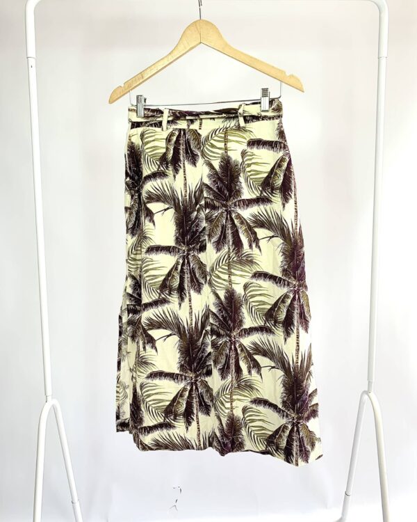 Saia midi bege com estamp GARAGE - P - VENDIDO SISTEMA OTO