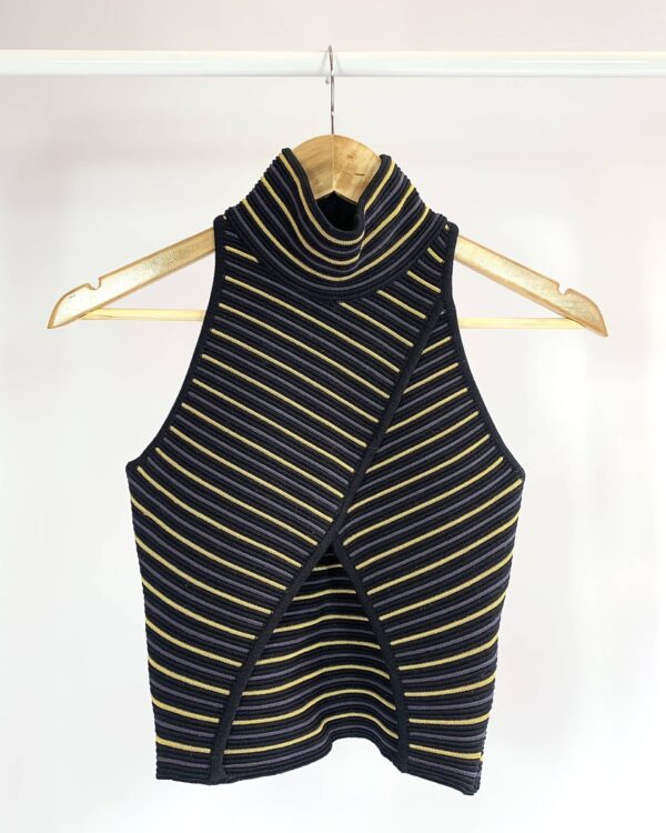 Cropped tricot listras gola alta ANIMALE - P