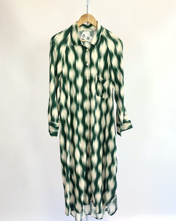 Chemise estampada verde e bege ME TOO - G - VENDIDO SIST OTO