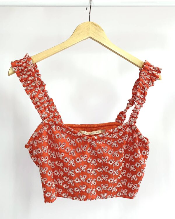 Cropped laise laranja MARIA FILÓ - PP - VENDIDO SISTEMA OTO