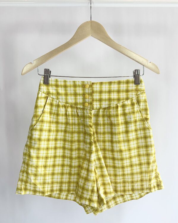 Short xadrez vichy amarelo A.BRAND - 36
