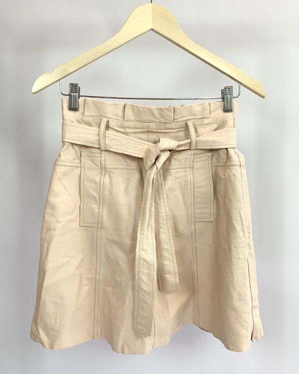 Saia couro curta rosê DANI BERNARDES - P - VENDIDO SISTEMA OTO