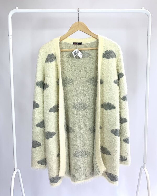 Maxi cargigan tricot pelinhoa off nuvens lurex DRESS TO - P