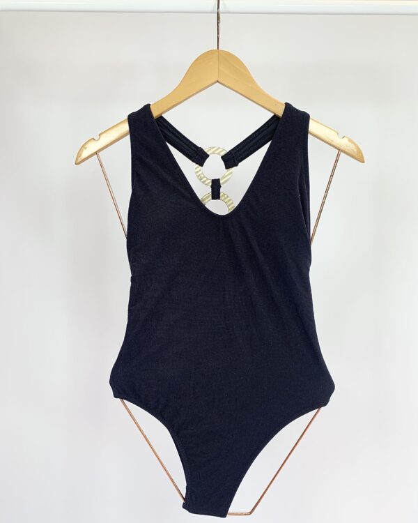 Maio preto com detalhe atrás DUE AL MARE - P VENDIDI SISTEMA OTO