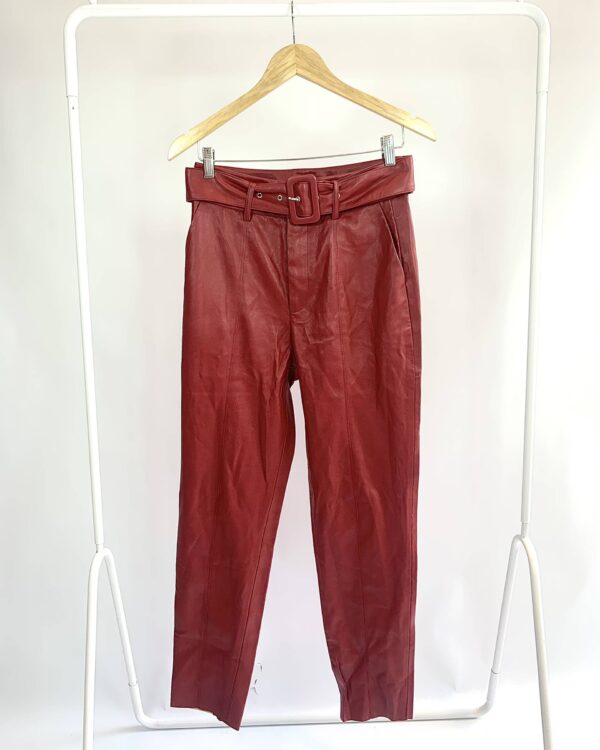 Calça vinho couro pu AK GLAMOUR - 38 - VENDIDO SISTEMA OTO