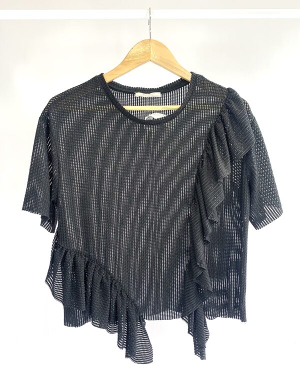 Blusa tela preta ZARA - M - VENDIDO SISTEMA OTO