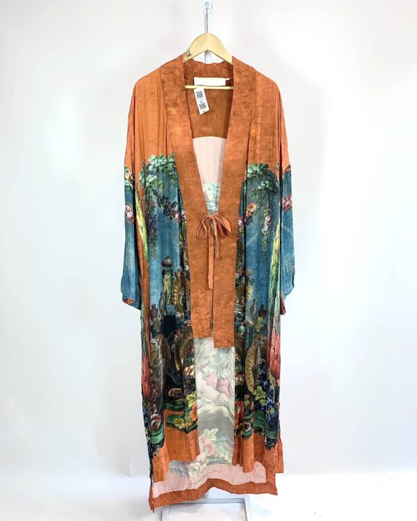 Maxi kimono crepe de viscose estampa barroco THE PARADISE - U