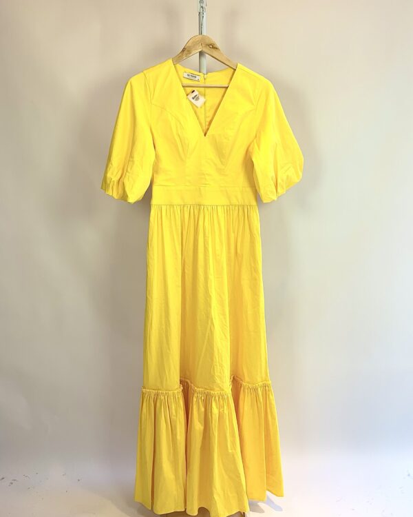 Vestido algodão longo amarelo ANNE FERNANDES - P - VENDIDO SISTEMA OTO