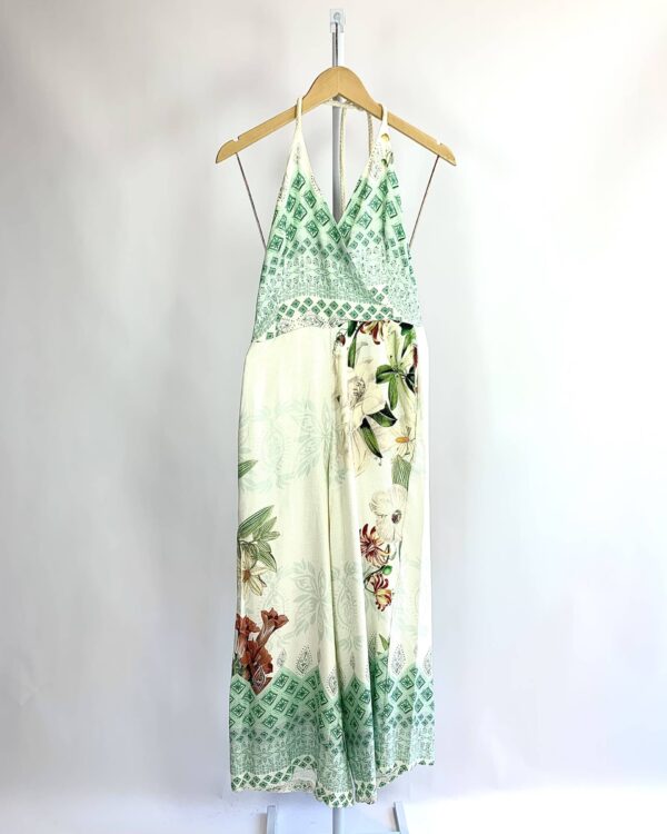 Macacão bege com mix de estampas AQUAMAR - P - VENDA SIST OTO