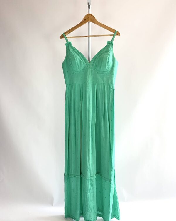 Vestido longo verde mini laise TEMPO 4 - 42 - VENDIDO SIST OTO