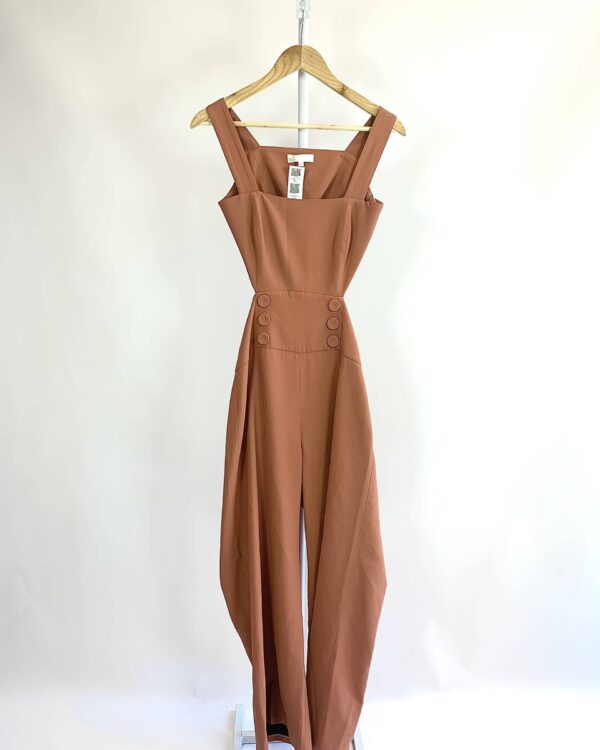 Macacão terracota detalhes botões frente NK - 36 - VENDIDO SISTEMA OTO