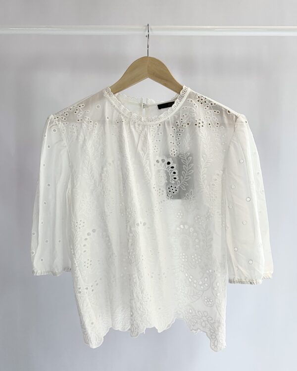 Blusa laise manga bufante off ANIMALE - 36 *nunca usada* - VENDIDO SISTEMA OTO