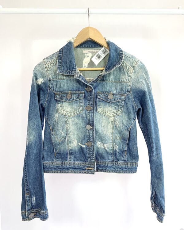 Jaqueta jeans cropped SHOULDER - M - - VENDIDO SISTEMA OTO