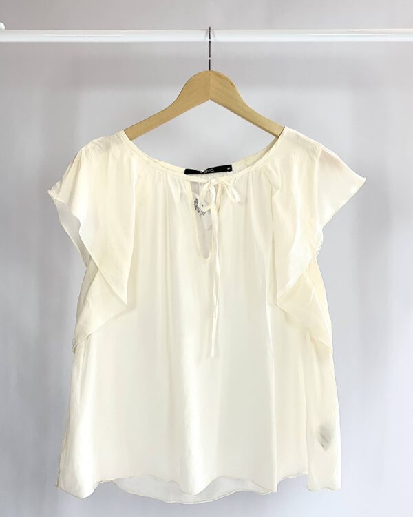 Blusa seda off manga godê EVA - 42 - VENDIDO SISTEMA OTO