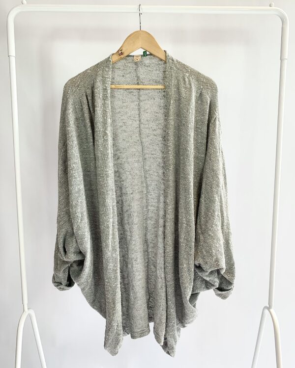 Maxi cardigan tricot cinza mescla FARM - U - VENDIDO SISTEMA OTO