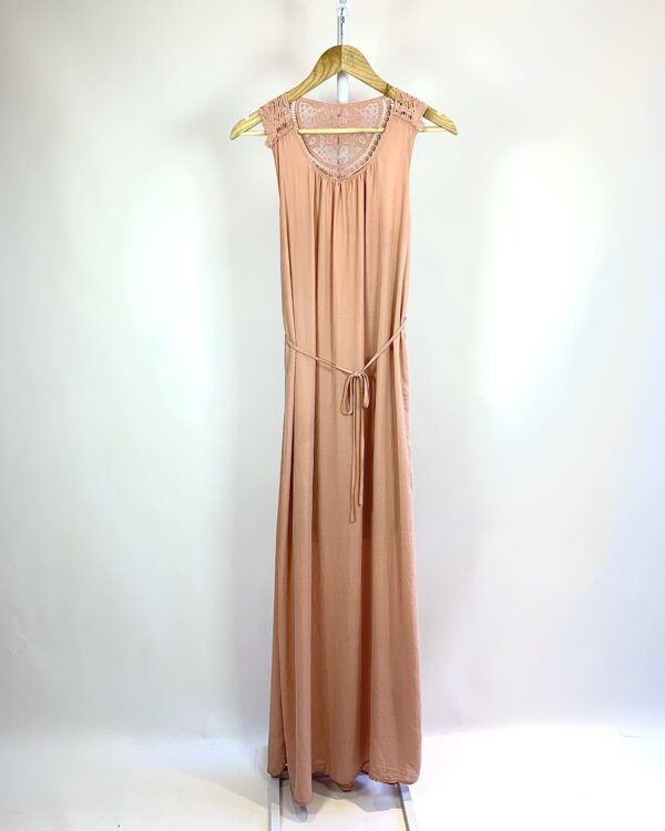 Vestido longo fluido rosê renda costas H&M - P - VENDIDO SISTEMA OTO