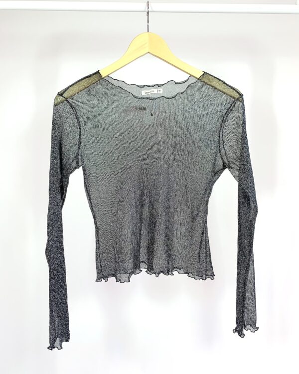 Blusa tule preto fios lurex DRESS TO - PP - VENDIDO SISTEMA OTTO