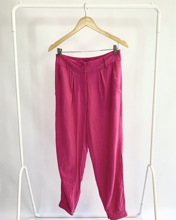 Calça rosa pregas frente DRESS TO - 38 - VENDIDO SISTEMA OTO