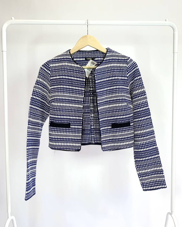 Casaco azul com estamp branco PEPPER - P - VENDIDO SISTEMA OTO