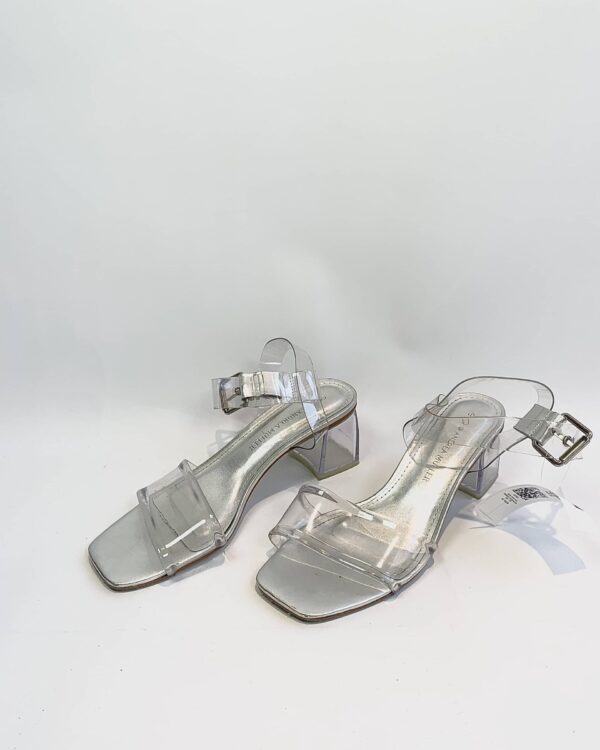 Salto prata com detalhe transparente EVA - 37 - VENDIDO SISTEMA OTO