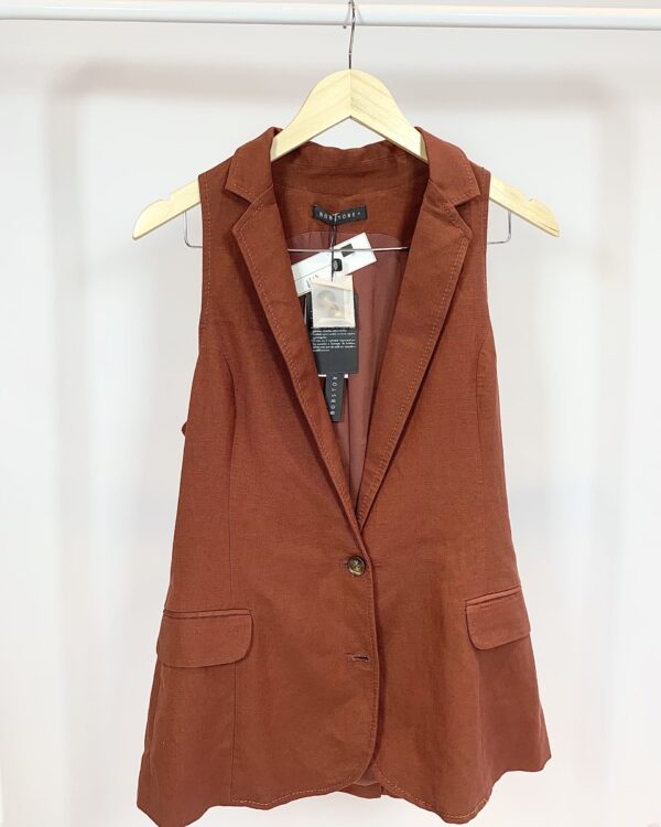 Colete viscolinho marrom BOBSTORE - G (nunca usado) - VENDIDO SISTEMA OTO
