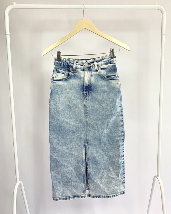 Saia midi jeans light wash DAMYLLER *nunca usada* - 36
