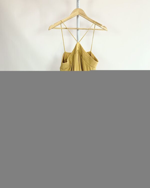 Vestido midi babados ocre ATEEN - 40 - VENDIDO SISTEMA OTO