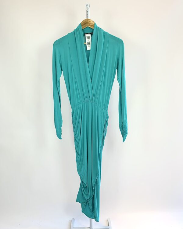 Vestido curto de malha verde água AGILITA - P