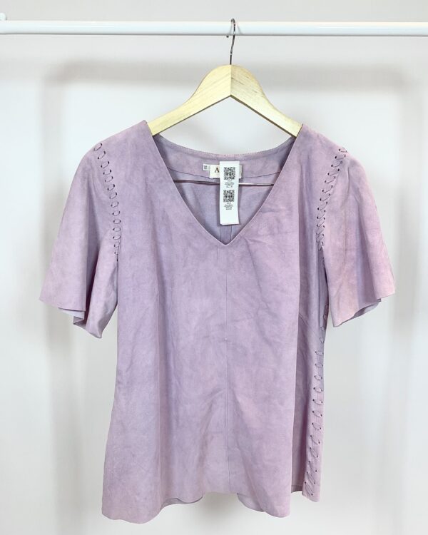 Blusa lilás com detalhes camurça AMITZ - 38 - VENDIDO SISTEMA OTO